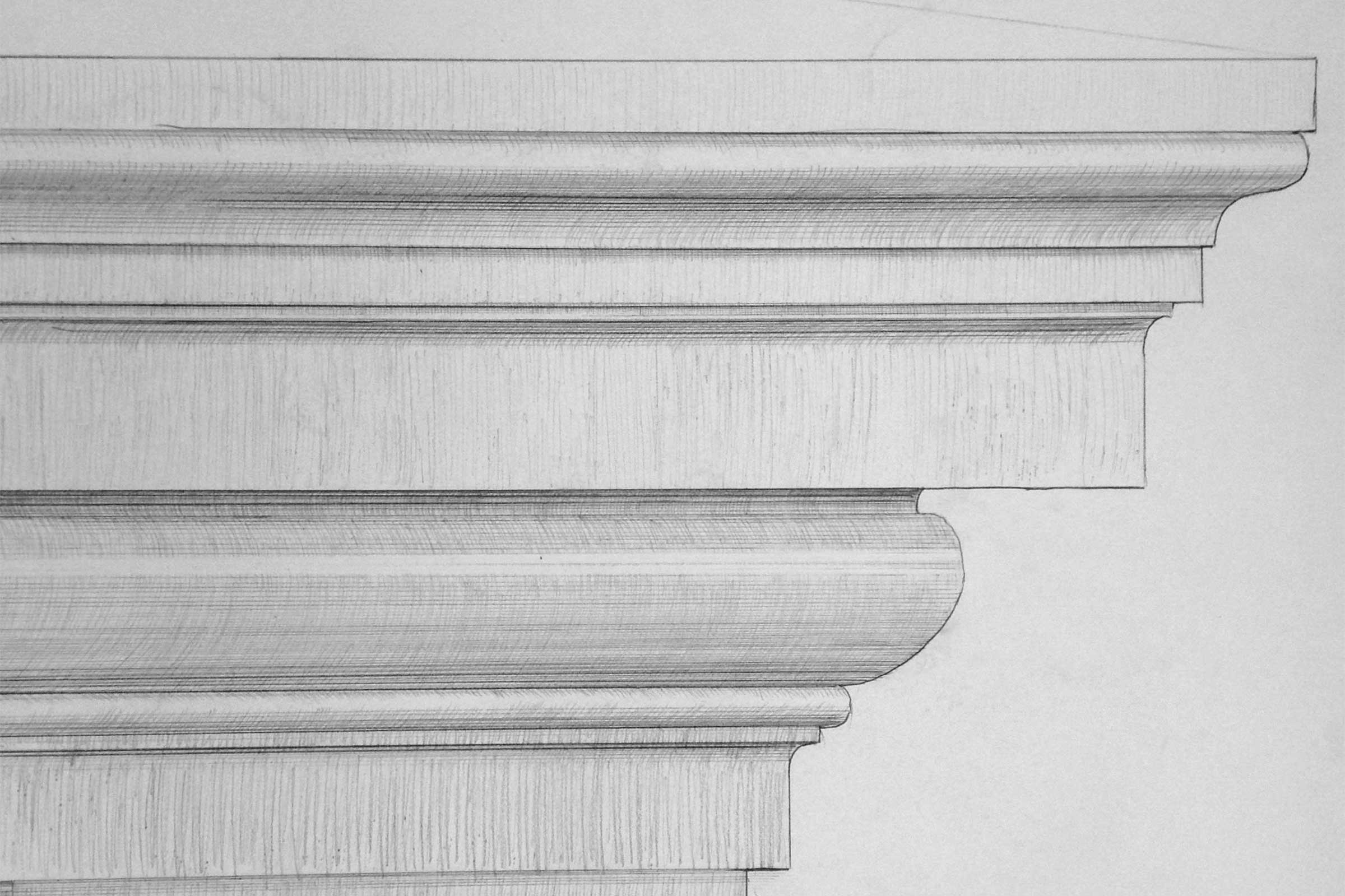 claus lind © skitser gesims gjersholt herregård klassisk arkitektur stuk